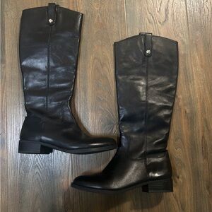 INC International Concepts Black Leather Tall Boots
